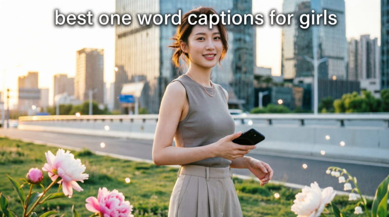 best one word captions for girls