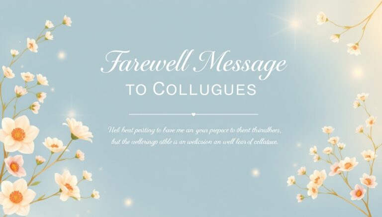 farewell message to colleagues