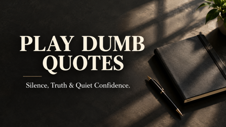play dumb quotes