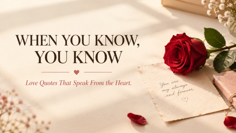when you know you know love quotes