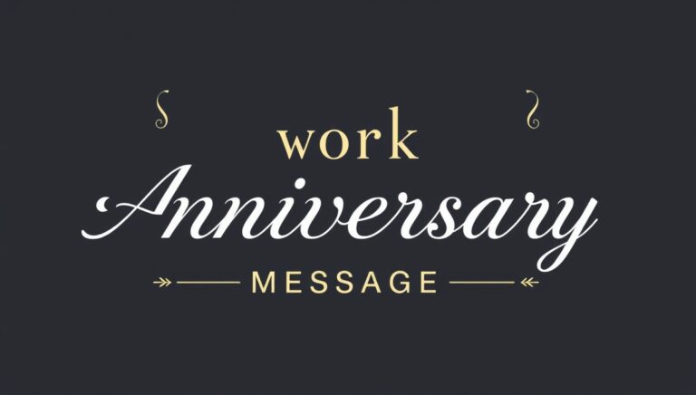 work anniversary messages